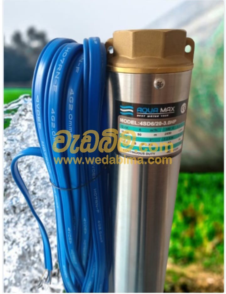 HP 4 - Three Phase Deep Submersible Pump With 30m Blue Flat Cable